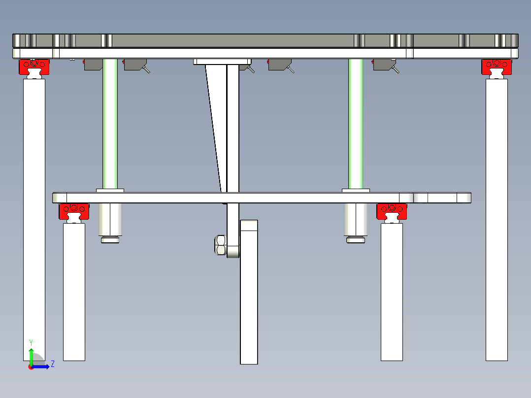 双工位穿梭左视图