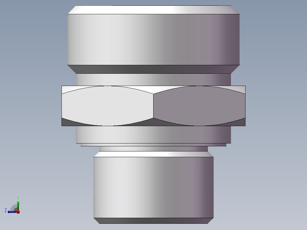 英制管螺纹ED密封、1CB-30-08WD非标右视图