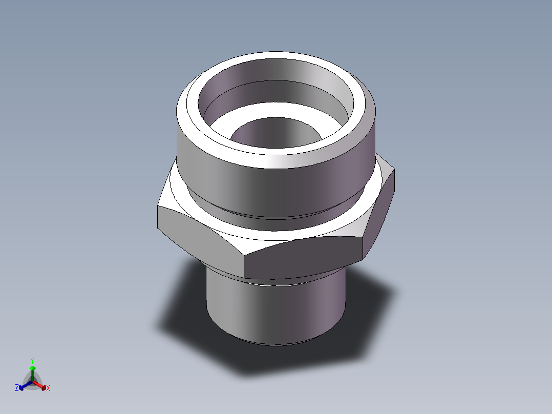 英制管螺纹ED密封、1CB-30-08WD非标正等轴测图