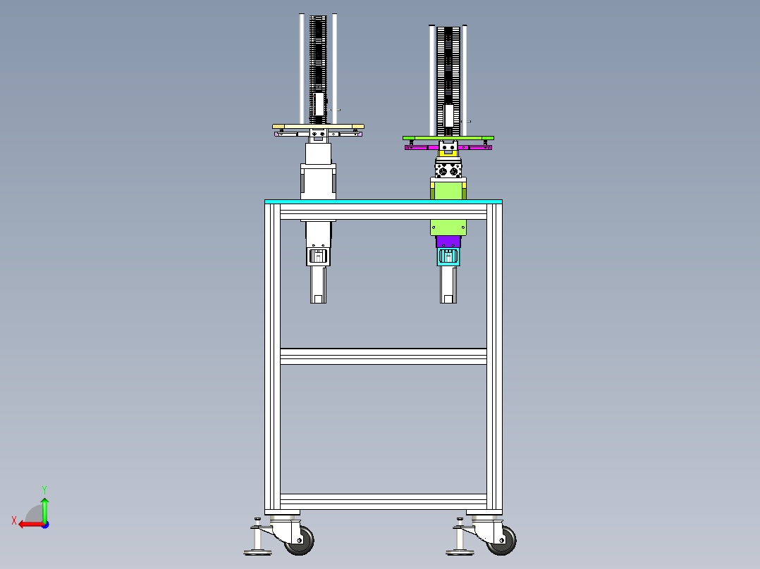 上料结构设计后视图