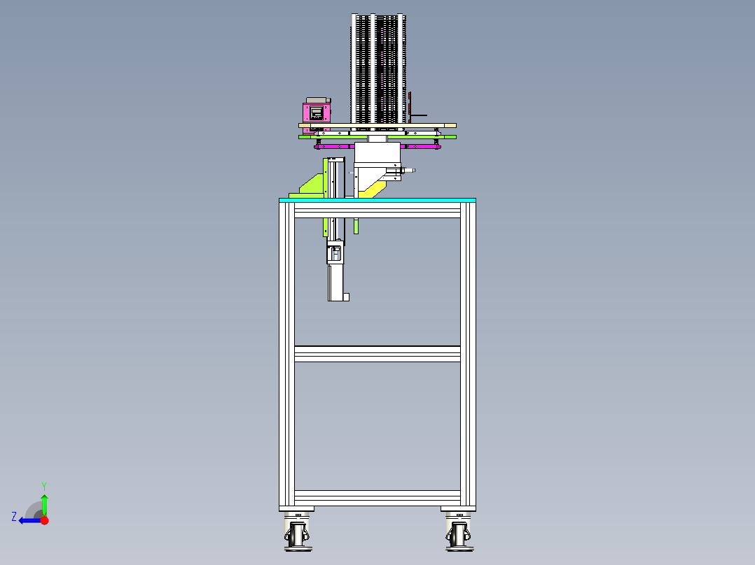 上料结构设计右视图