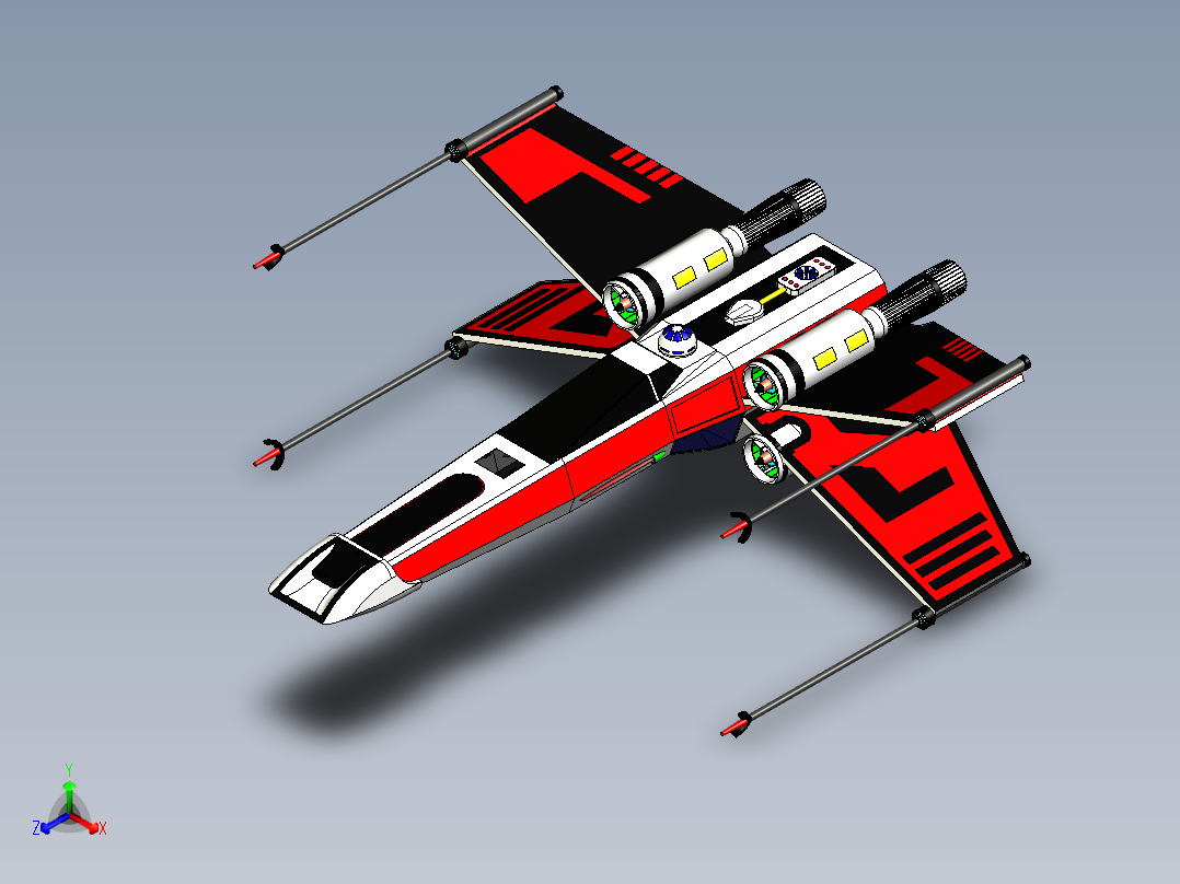 B2004179-X翼战斗机星球大战主视图