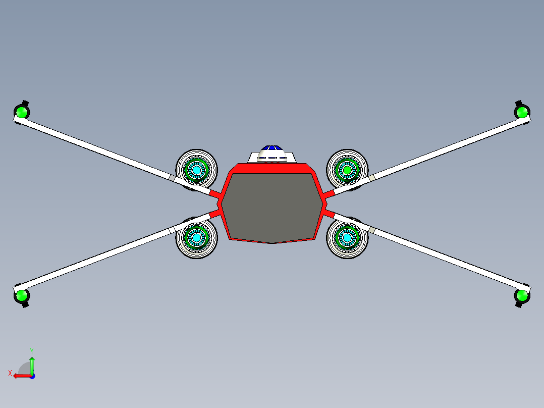 B2004179-X翼战斗机星球大战后视图