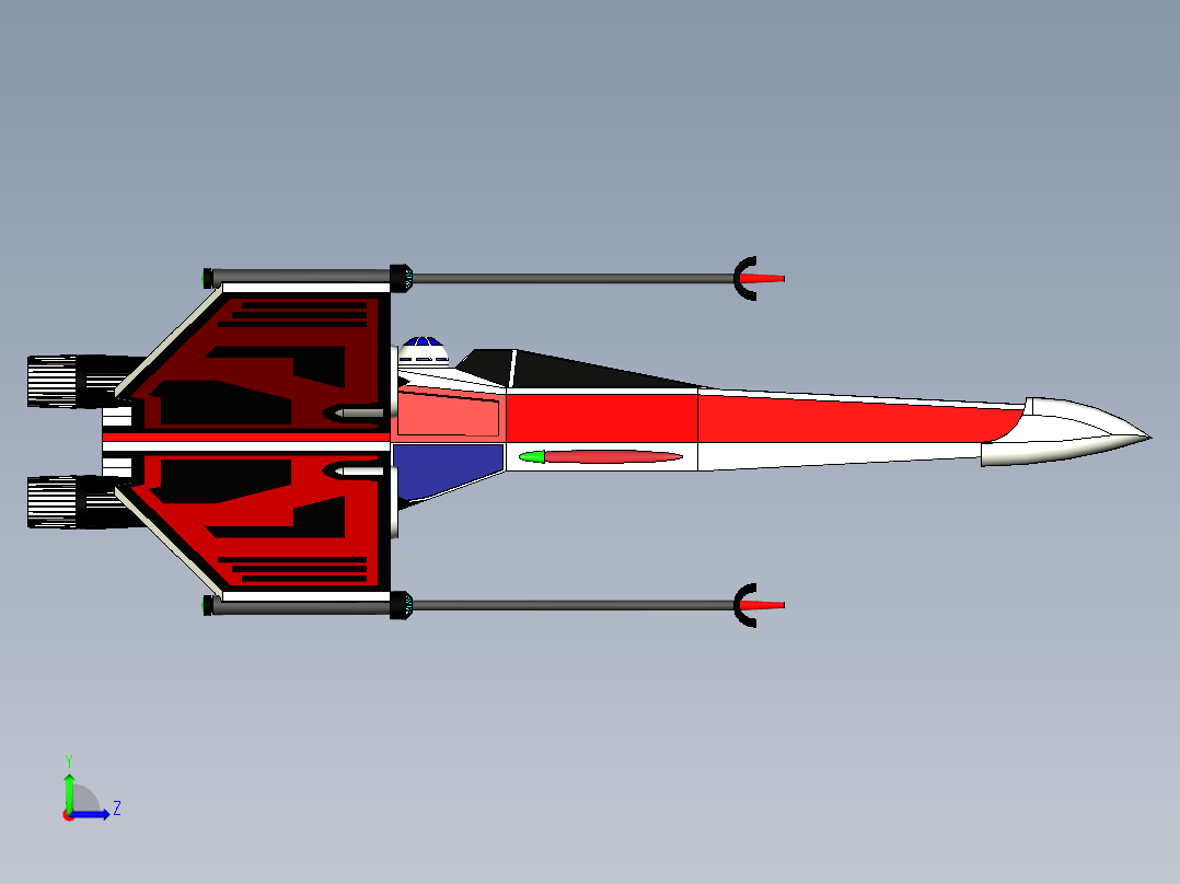 B2004179-X翼战斗机星球大战左视图