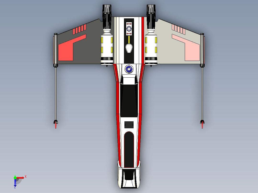 B2004179-X翼战斗机星球大战俯视图