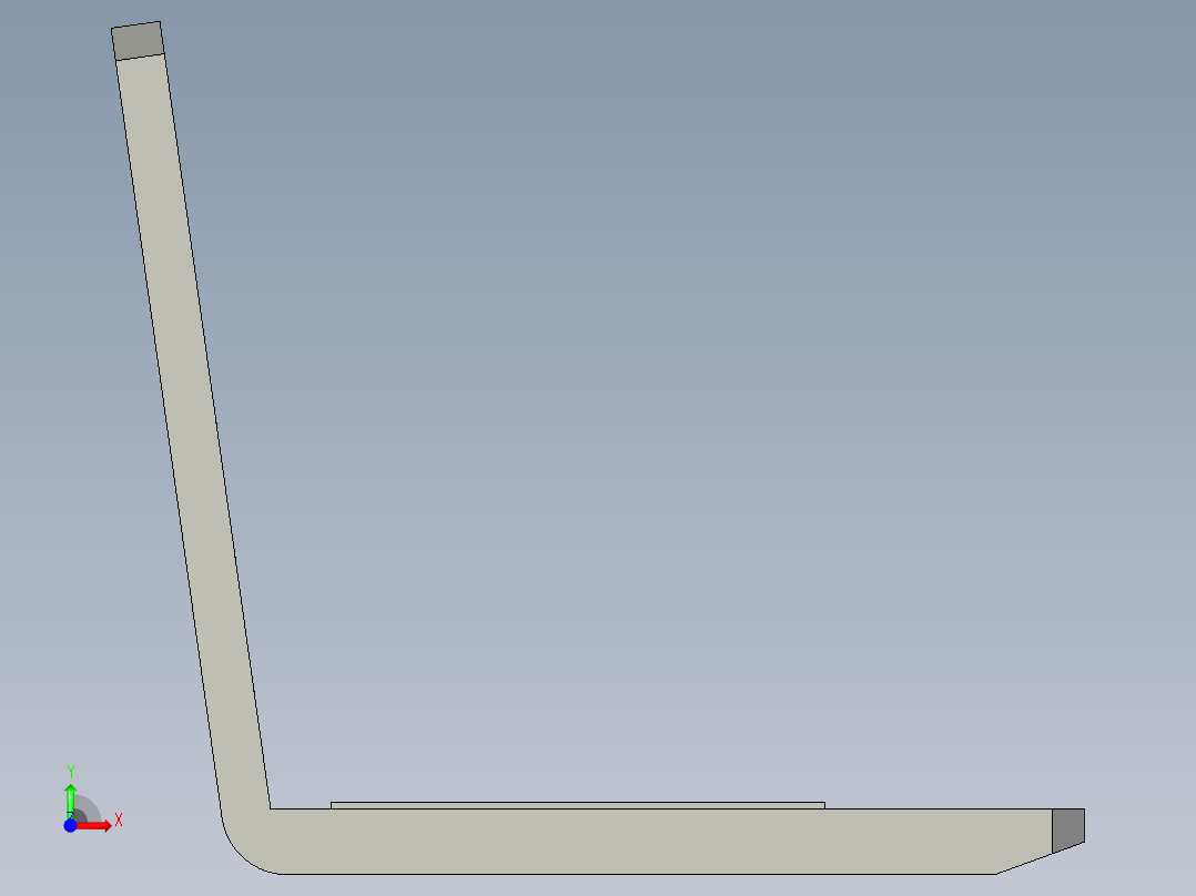 笔记本电脑前视图