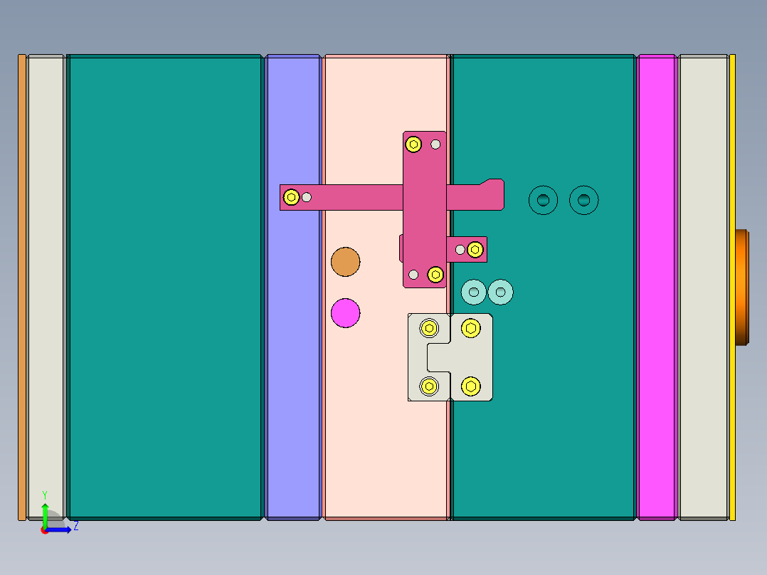 万向摇摆器底座注塑模具设计左视图