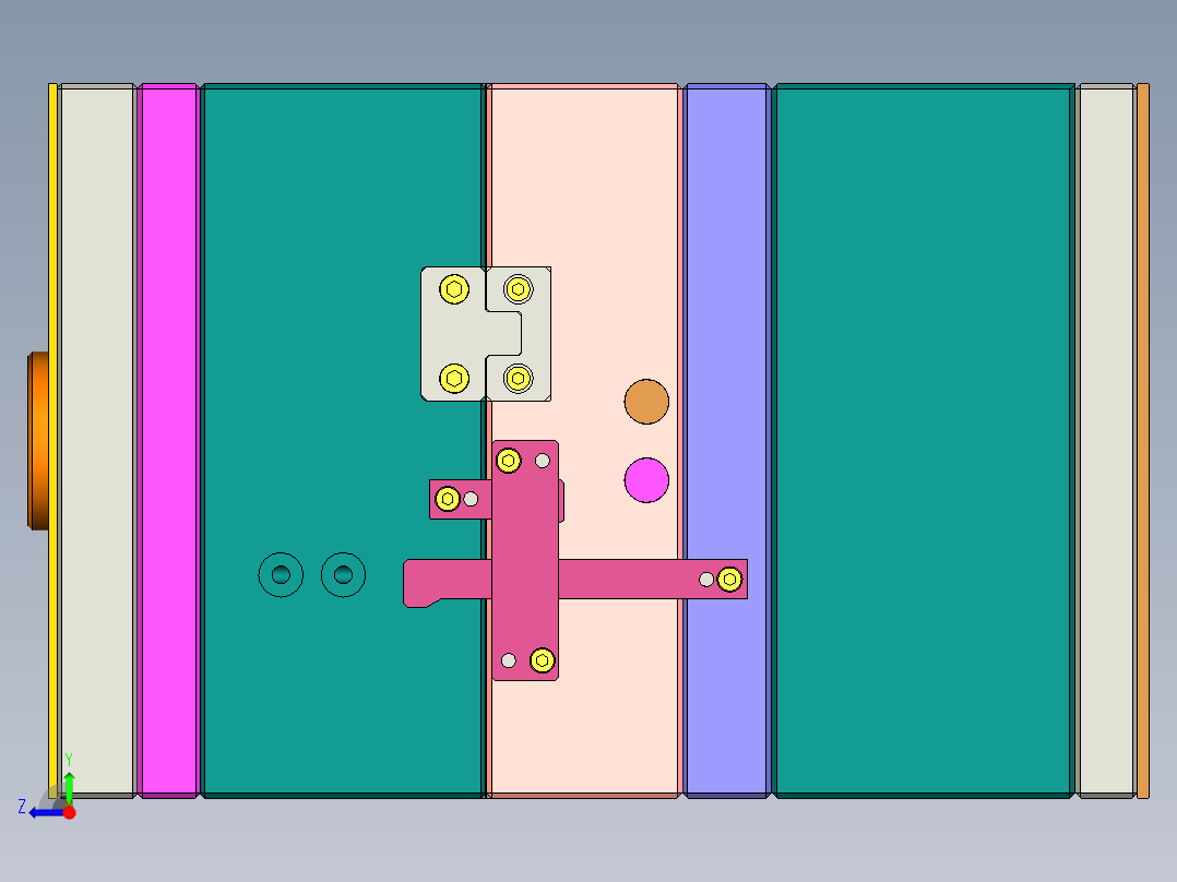 万向摇摆器底座注塑模具设计右视图
