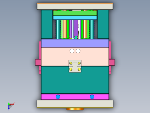 万向摇摆器底座注塑模具设计俯视缩略图