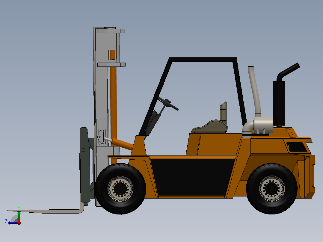 叉车、 叉车 SW(11)右视图