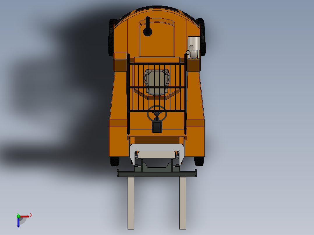 叉车、 叉车 SW(11)俯视图