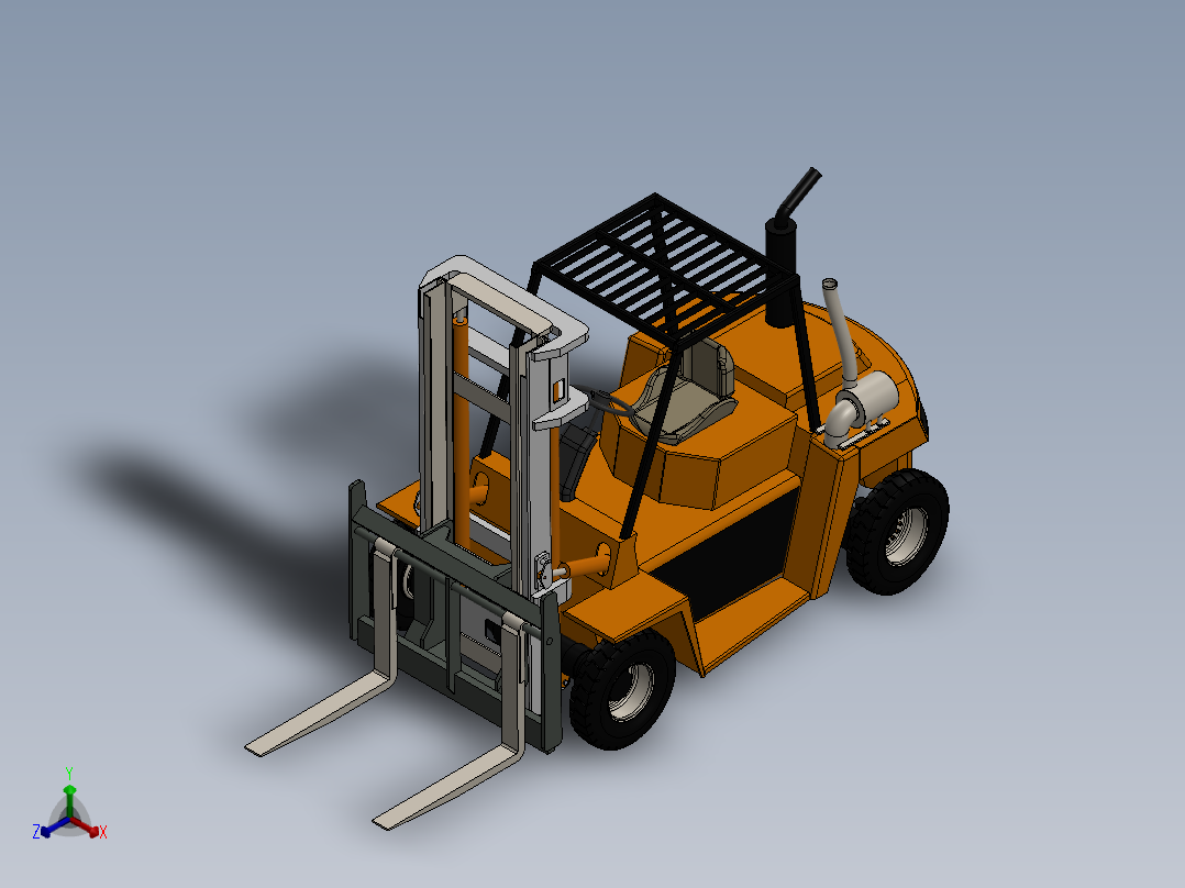 叉车、 叉车 SW(11)正等轴测图