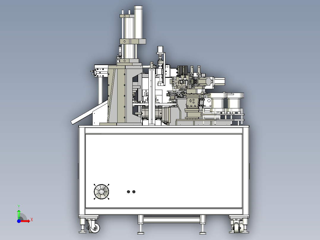 电磁阀组装自动机前视图