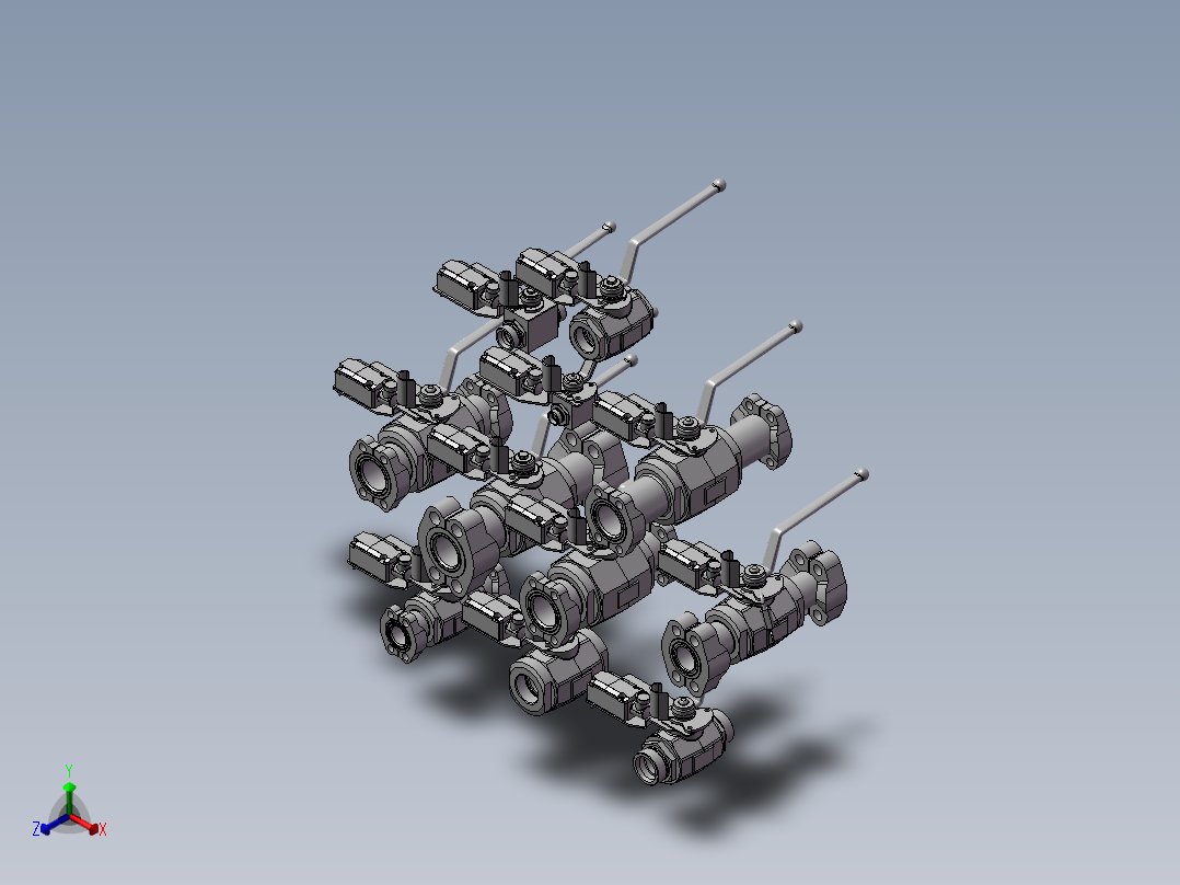 11款KHM-50精密球阀正等轴测图