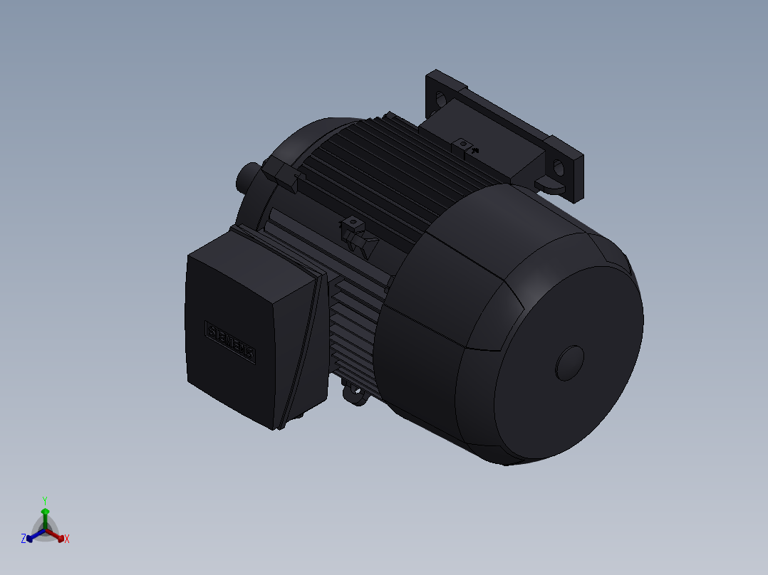 电机西门子1LE0102-0DB32-0AA4正等轴测图