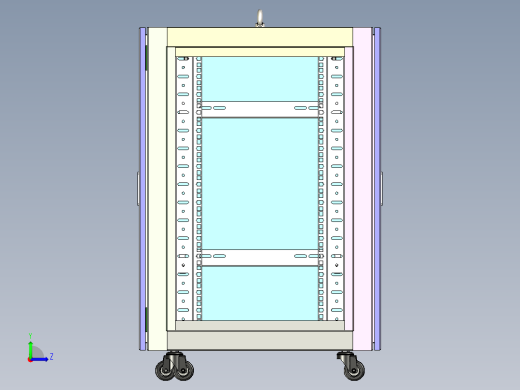 16UAE小型网络机柜左视缩略图