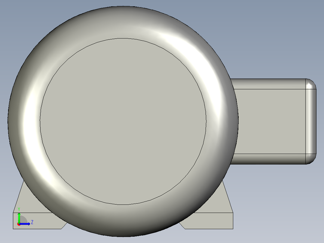 Y100L-11-8调速电机左视图