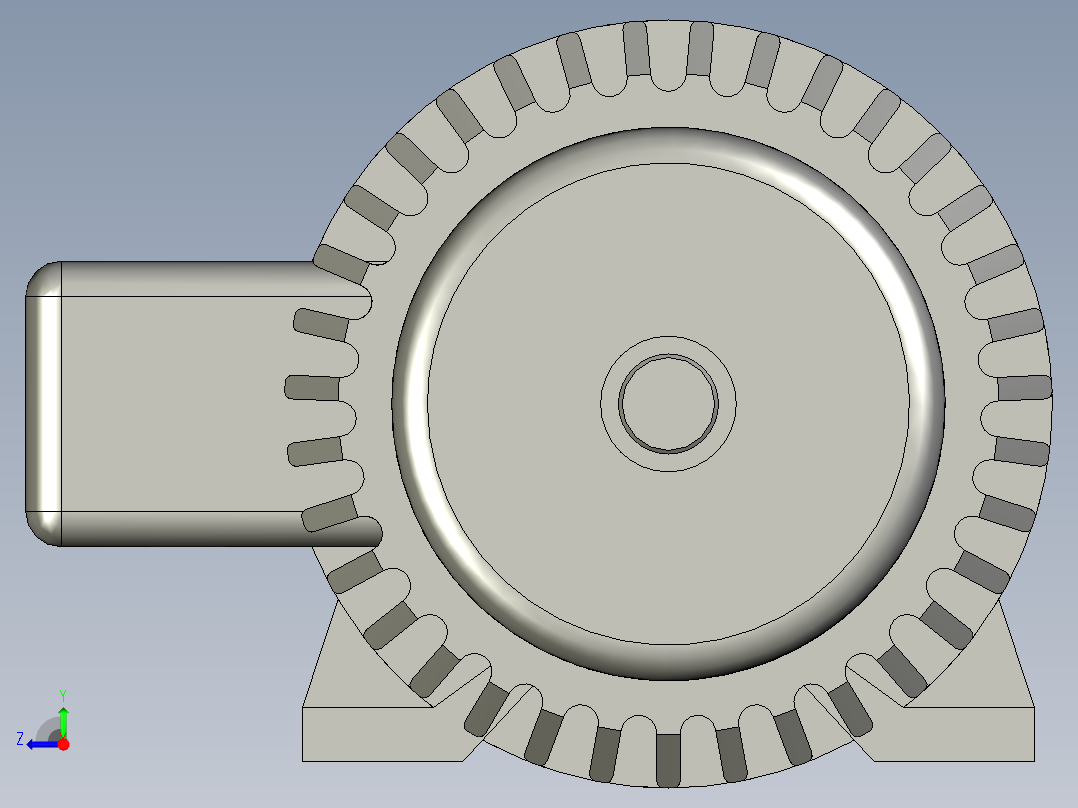 Y100L-11-8调速电机右视图