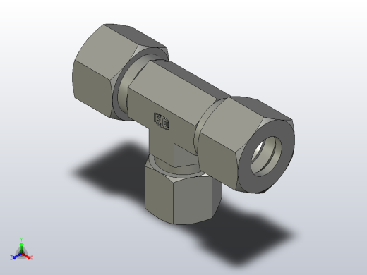 EO管接头三通异径管TR12 10 12ZLCF.igs