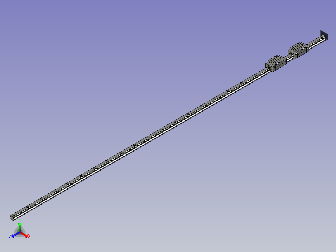 HGH-15CA-线轨2正等轴测图