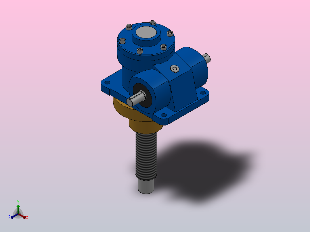 HK40T Ⅱ结构蜗轮丝杆升降机[HK40T-12-2-B-Ⅰ-300-X-C]主视图