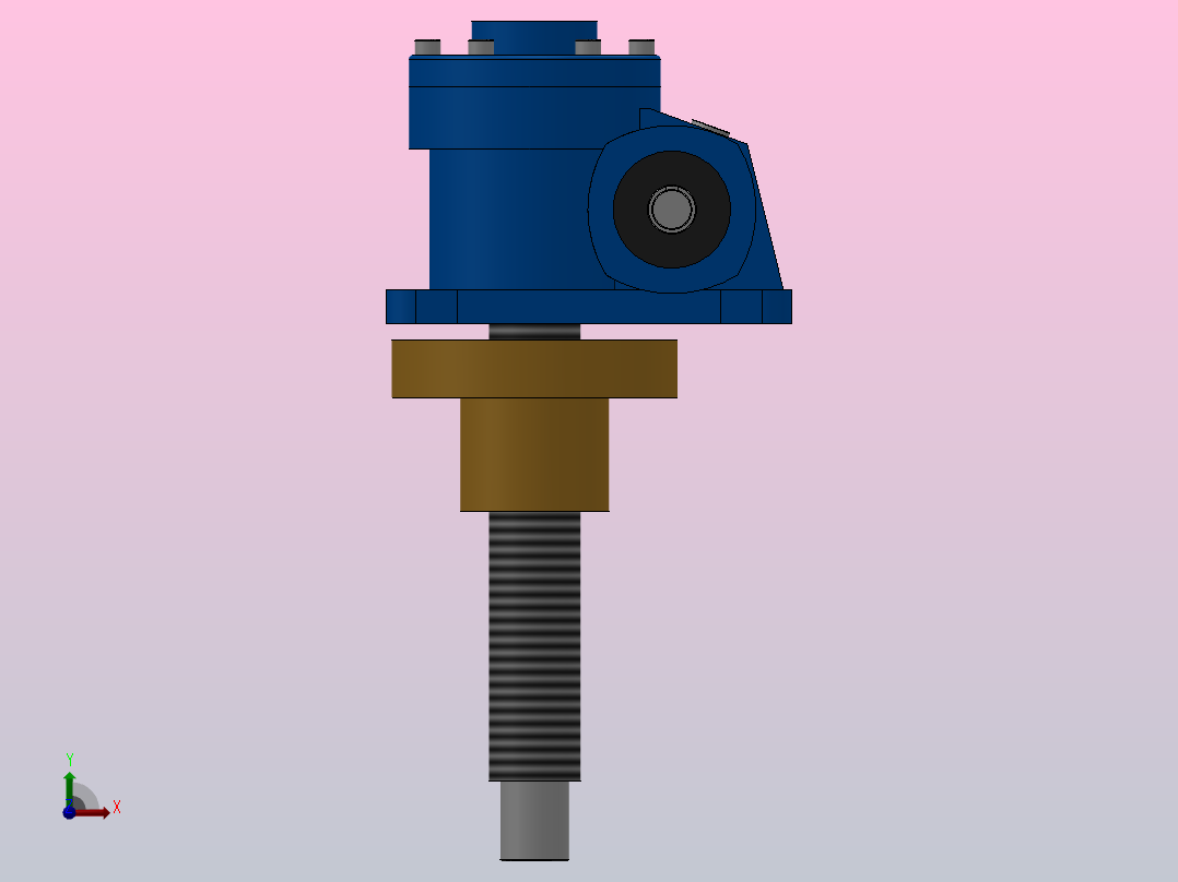 HK40T Ⅱ结构蜗轮丝杆升降机[HK40T-12-2-B-Ⅰ-300-X-C]前视图