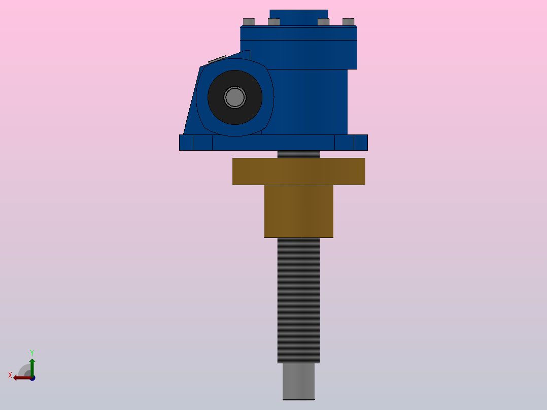 HK40T Ⅱ结构蜗轮丝杆升降机[HK40T-12-2-B-Ⅰ-300-X-C]后视图