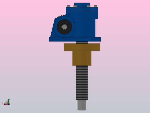 HK40T Ⅱ结构蜗轮丝杆升降机[HK40T-12-2-B-Ⅰ-300-X-C]后视缩略图