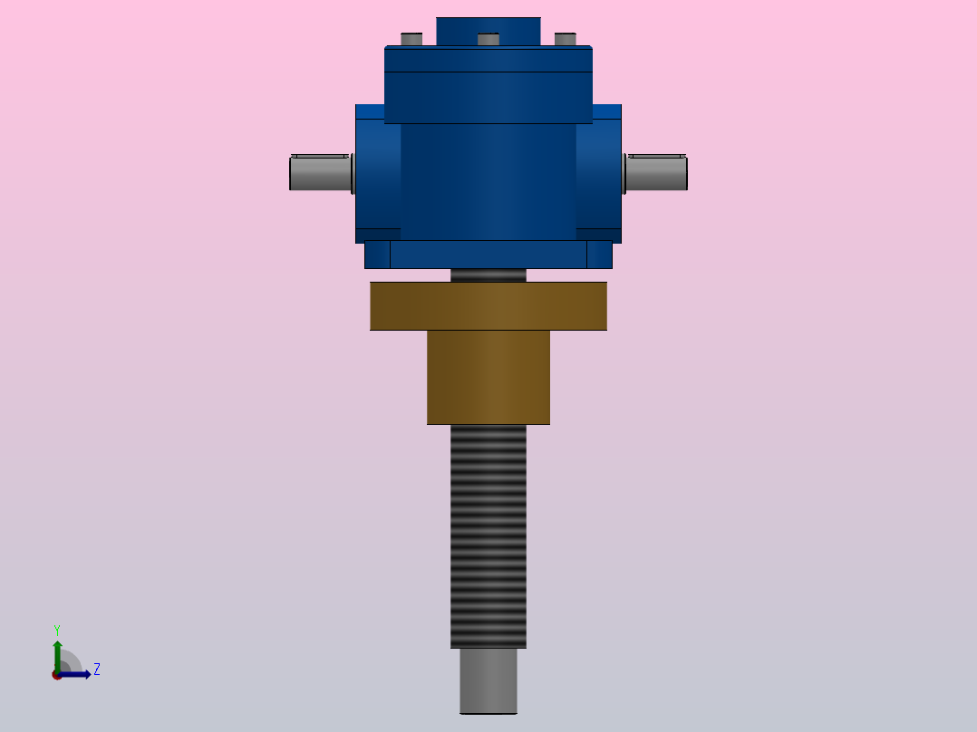 HK40T Ⅱ结构蜗轮丝杆升降机[HK40T-12-2-B-Ⅰ-300-X-C]左视图