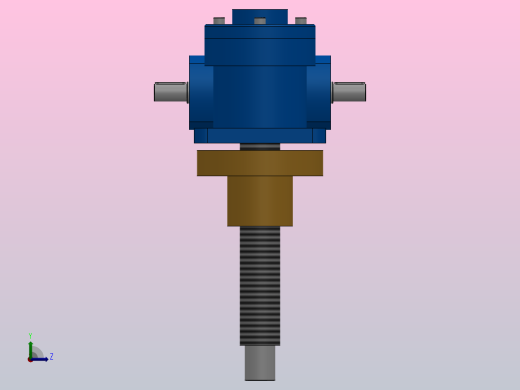 HK40T Ⅱ结构蜗轮丝杆升降机[HK40T-12-2-B-Ⅰ-300-X-C]左视缩略图