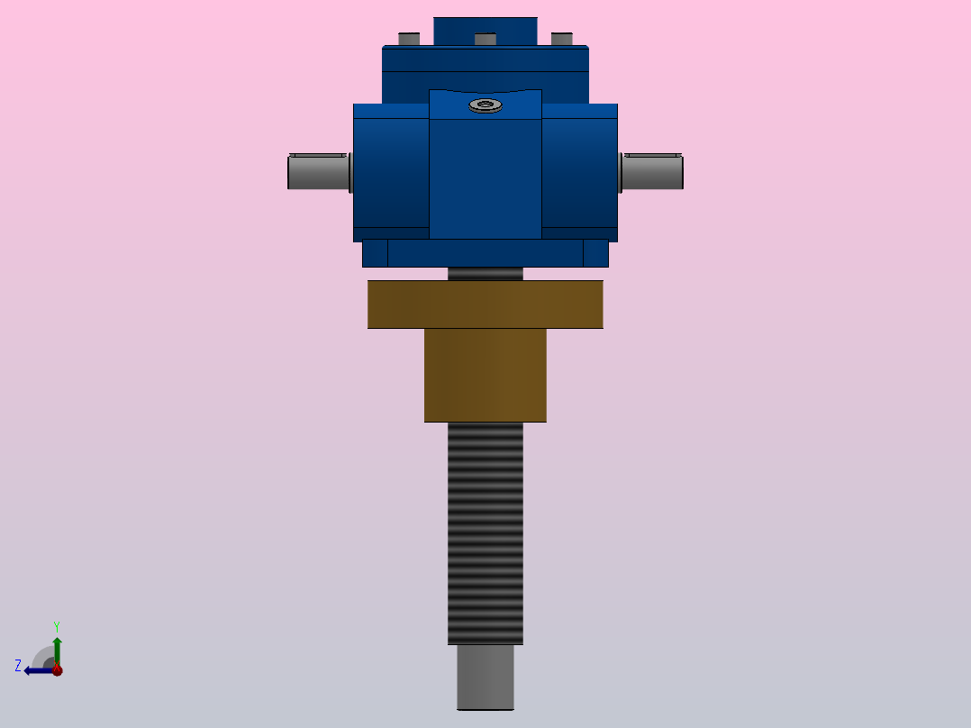 HK40T Ⅱ结构蜗轮丝杆升降机[HK40T-12-2-B-Ⅰ-300-X-C]右视图