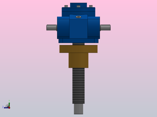 HK40T Ⅱ结构蜗轮丝杆升降机[HK40T-12-2-B-Ⅰ-300-X-C]右视缩略图