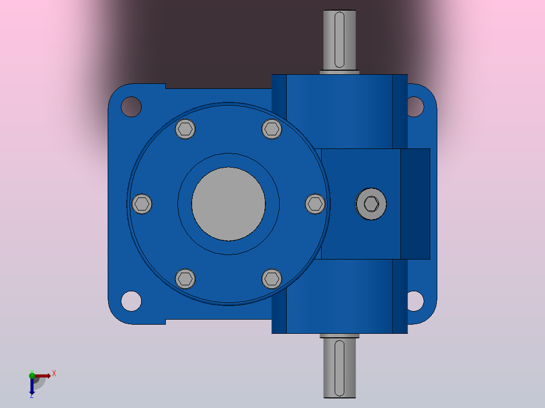 HK40T Ⅱ结构蜗轮丝杆升降机[HK40T-12-2-B-Ⅰ-300-X-C]俯视图
