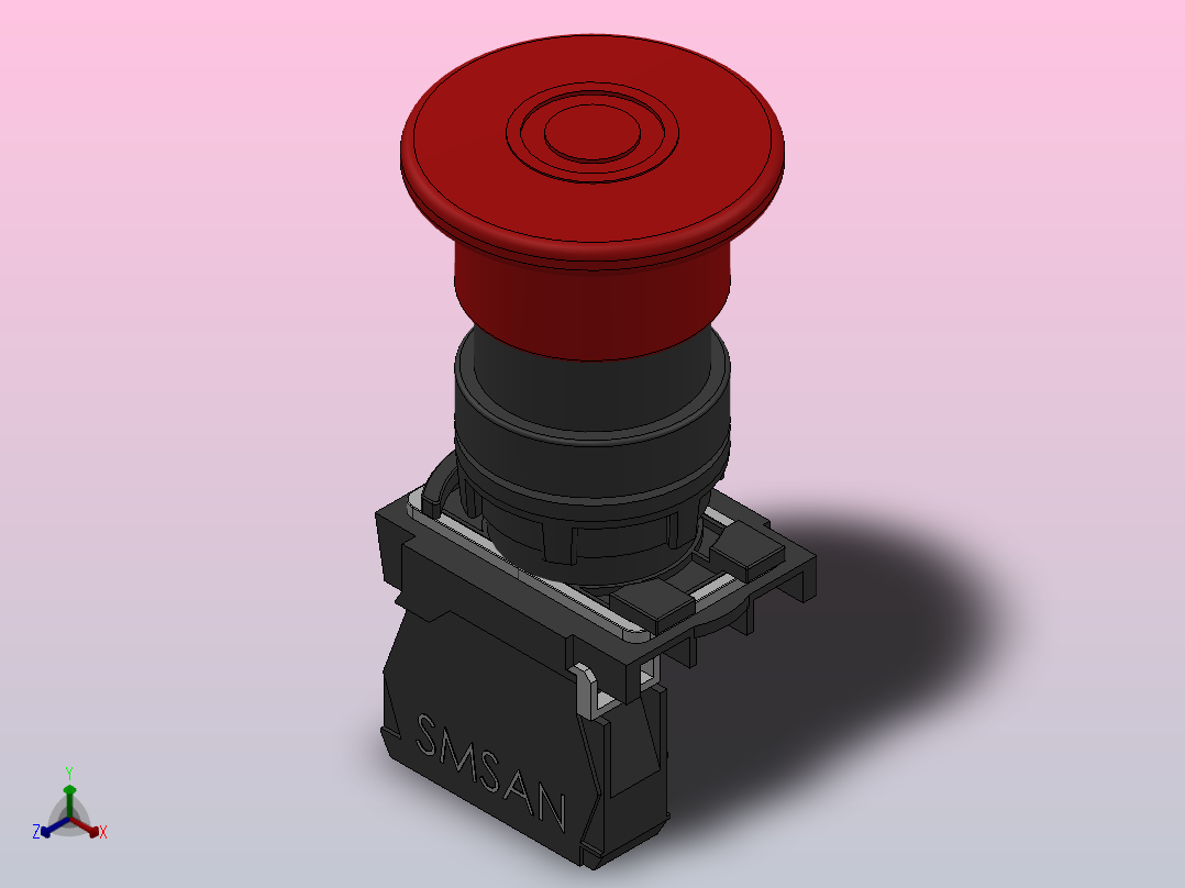 拉拔释放φ40[GQB4-ET42]按钮开关主视图