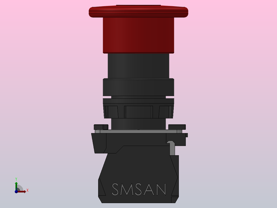 拉拔释放φ40[GQB4-ET42]按钮开关前视图