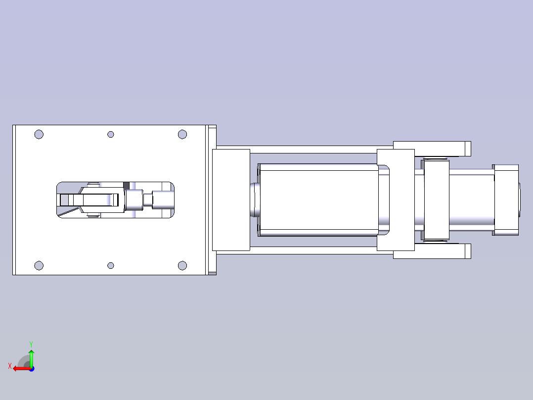 翻转机构后视图