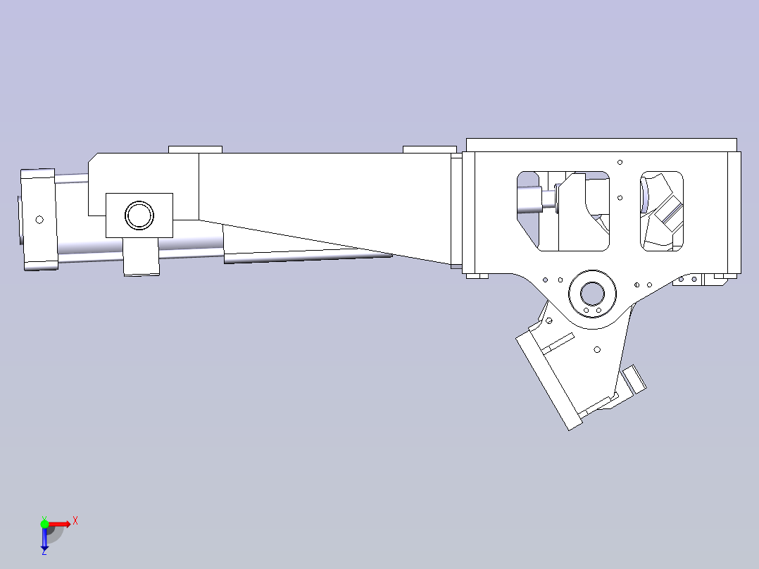 翻转机构俯视图