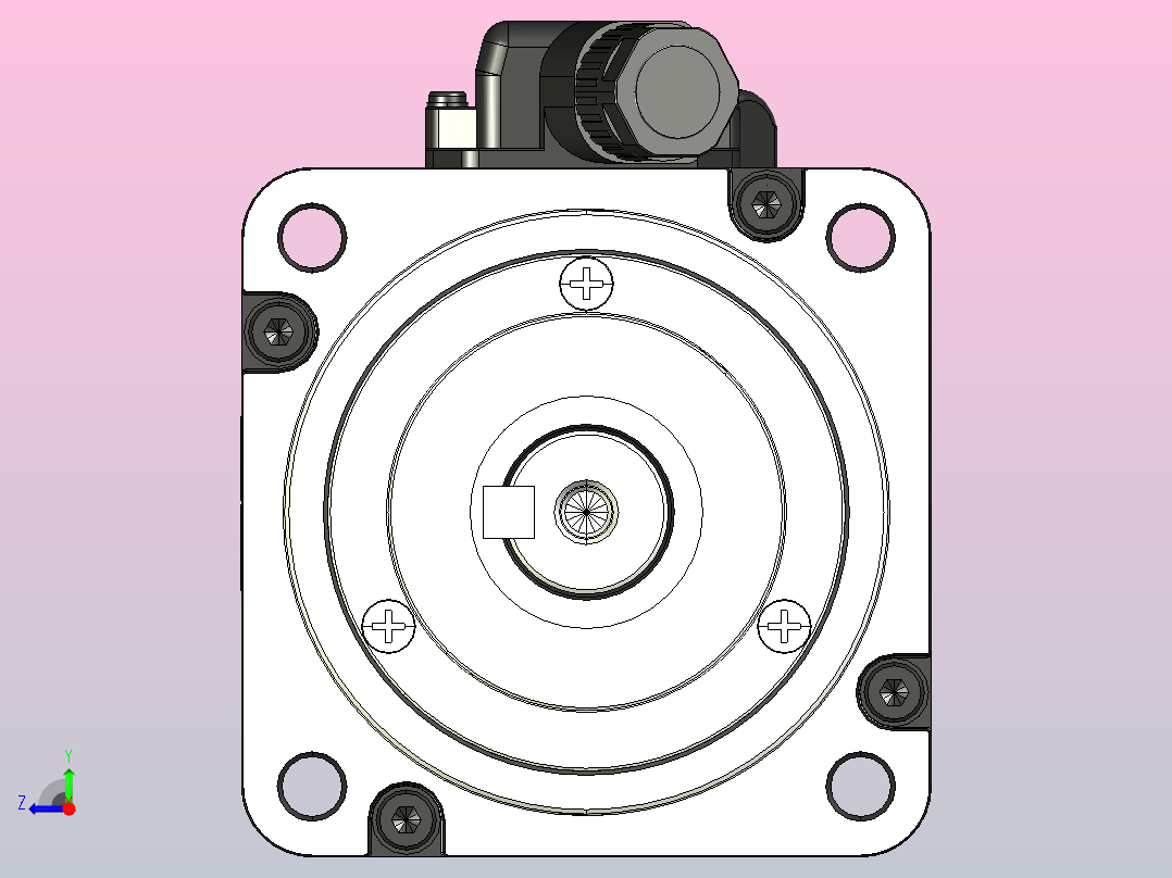 安川伺服电机-SGM7J-08AFC6E右视图