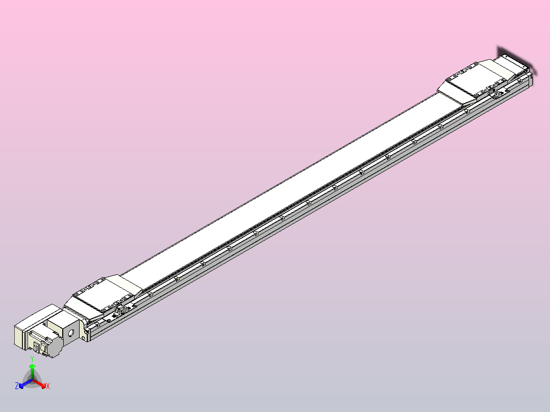 皮带直线轴双滑块型TPA-GCBS-120-P70-L600-QL-M20-N3正等轴测图
