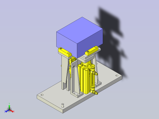 一种省空间加长行程机构3D图纸