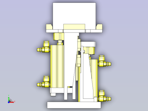 一种省空间加长行程机构3D图纸前视缩略图