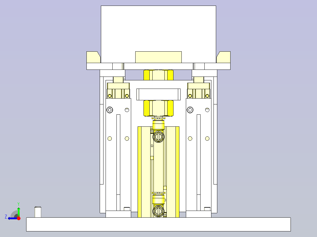 一种省空间加长行程机构3D图纸右视图