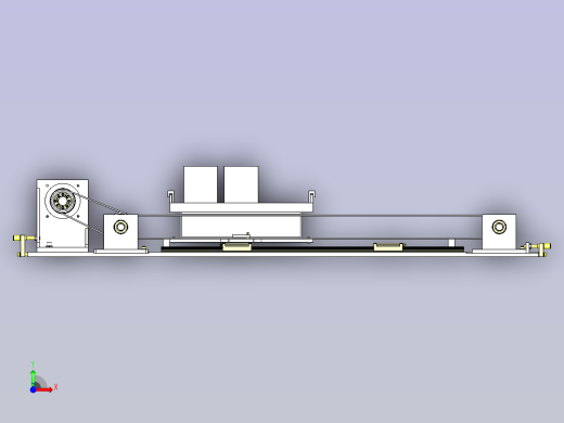 一种重型工件的横移机构3D图纸前视缩略图