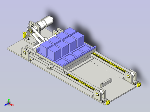 一种重型工件的横移机构3D图纸正等轴测缩略图