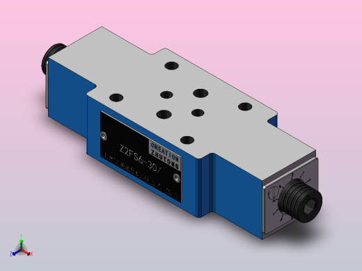 Z2FS6-30 叠加式双单向节流阀正等轴测缩略图