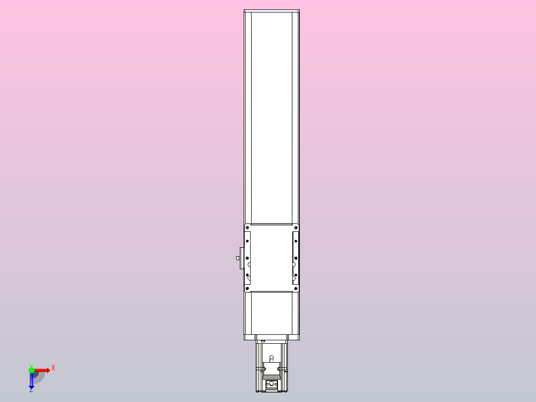 滚珠丝杠直线轴带导轨全封闭TPA-HCR-105D-1610C-L350-M-C-P40-N3俯视图