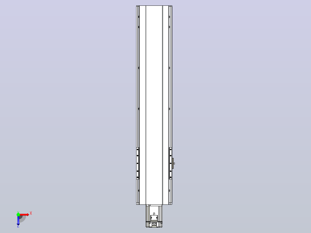 日规模组半封闭丝杆TPA-HNR-175D-2510C-L650-M-C-P75-N3俯视图