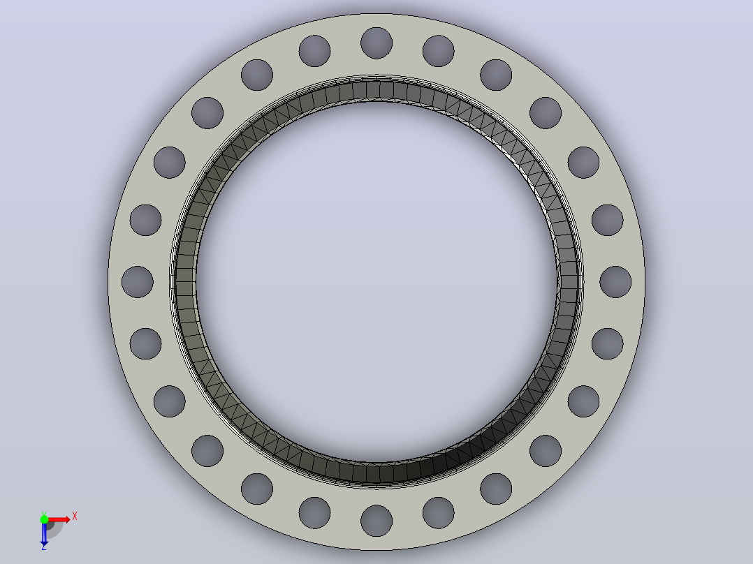 ASME B 16.47系列RFWN法兰大尺寸法兰26英寸至60英寸俯视图
