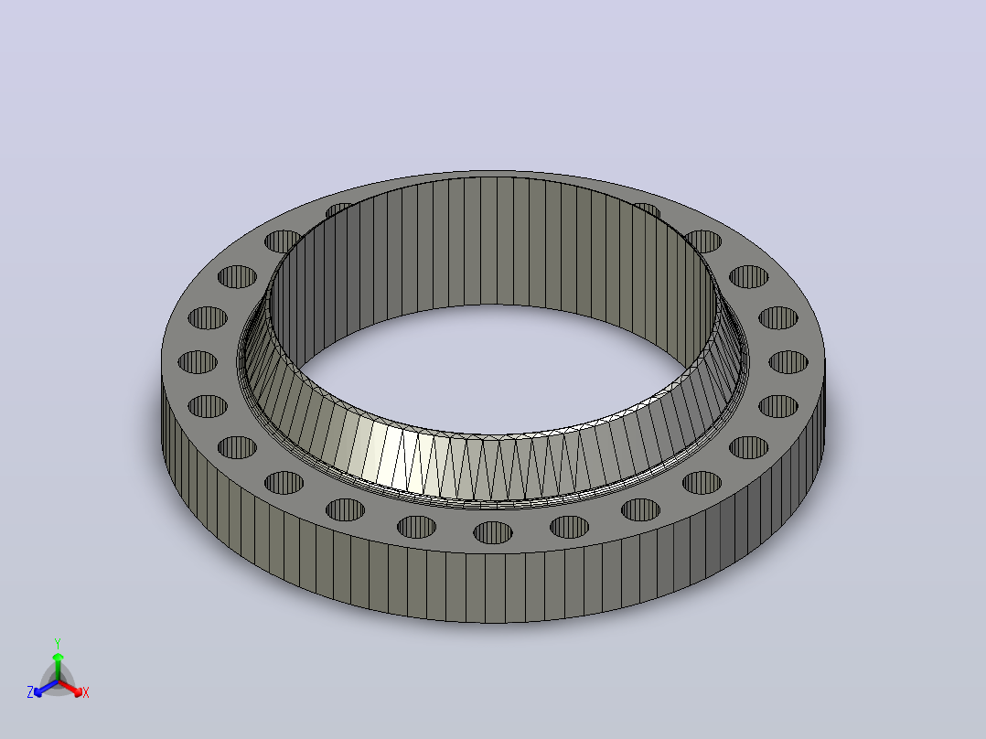ASME B 16.47系列RFWN法兰大尺寸法兰26英寸至60英寸正等轴测图