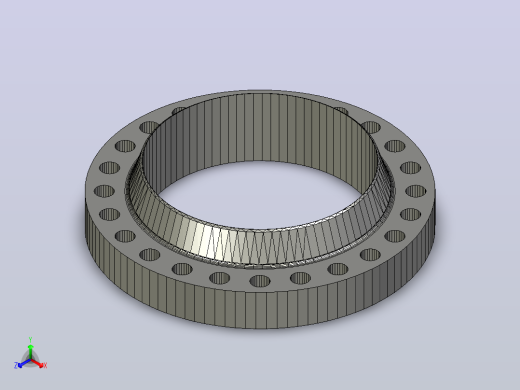 ASME B 16.47系列RFWN法兰大尺寸法兰26英寸至60英寸正等轴测缩略图